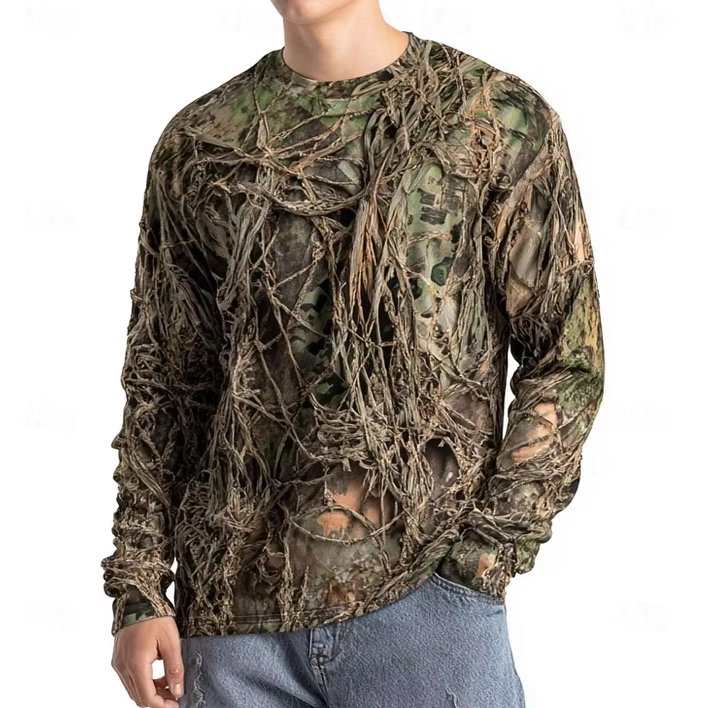Fashion Streetwear - Men's Camo Animal Print Long Sleeve,3D