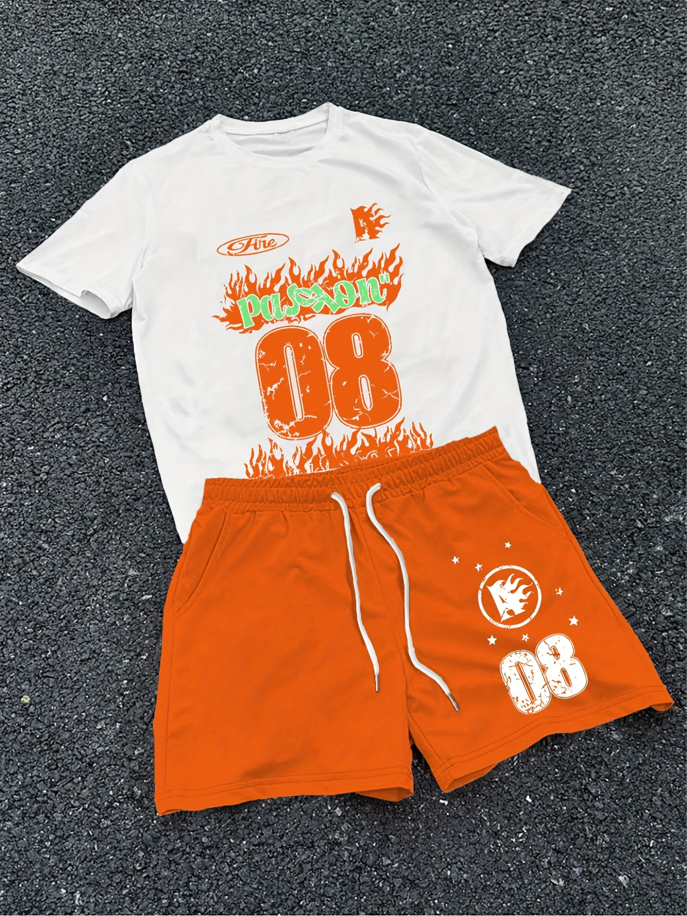 Street Fashion For 2026 - 2026 Summer New Men's Short-Sleeved Set