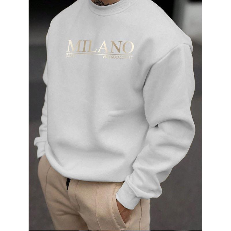 Street Fashion Of Milan - Milan Print Hoodie Men's Casual Sweatshirt