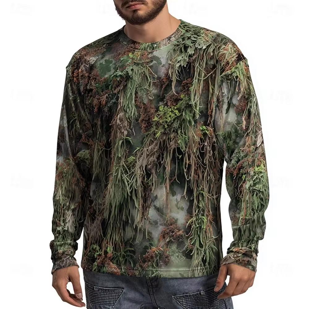 Men's Camo Animal Print Long S - Fashion Streetwear avaliação e preço