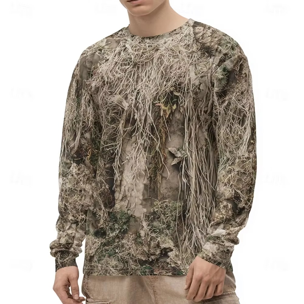 Men's Camo Animal Print Long S - Fashion Streetwear avaliação e preço