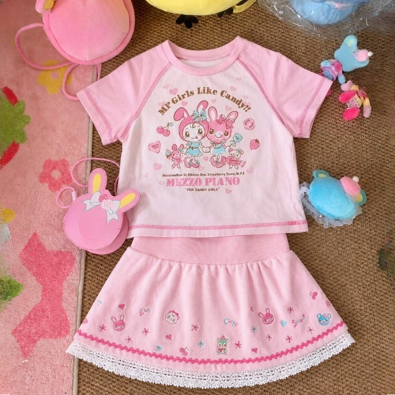 Vintage Kawaii Cute Short Slee - Street For Fashion avaliação e preço