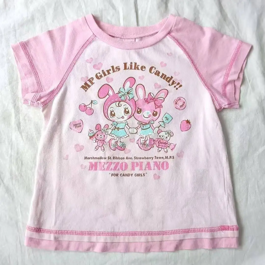 Vintage Kawaii Cute Short Slee - Street For Fashion avaliação e preço