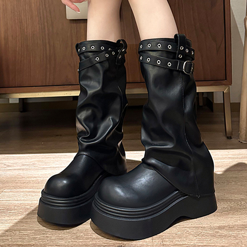 Platform Women's High Boots Hi - Street Fashion Luxury avaliação e preço