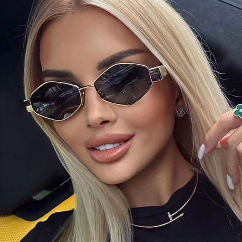 Hexagon Polygon Sunglasses Vin - Street Fashion Luxury avaliação e preço