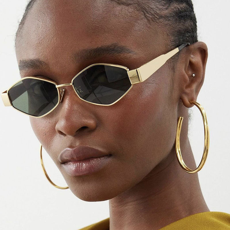 Hexagon Polygon Sunglasses Vin - Street Fashion Luxury avaliação e preço