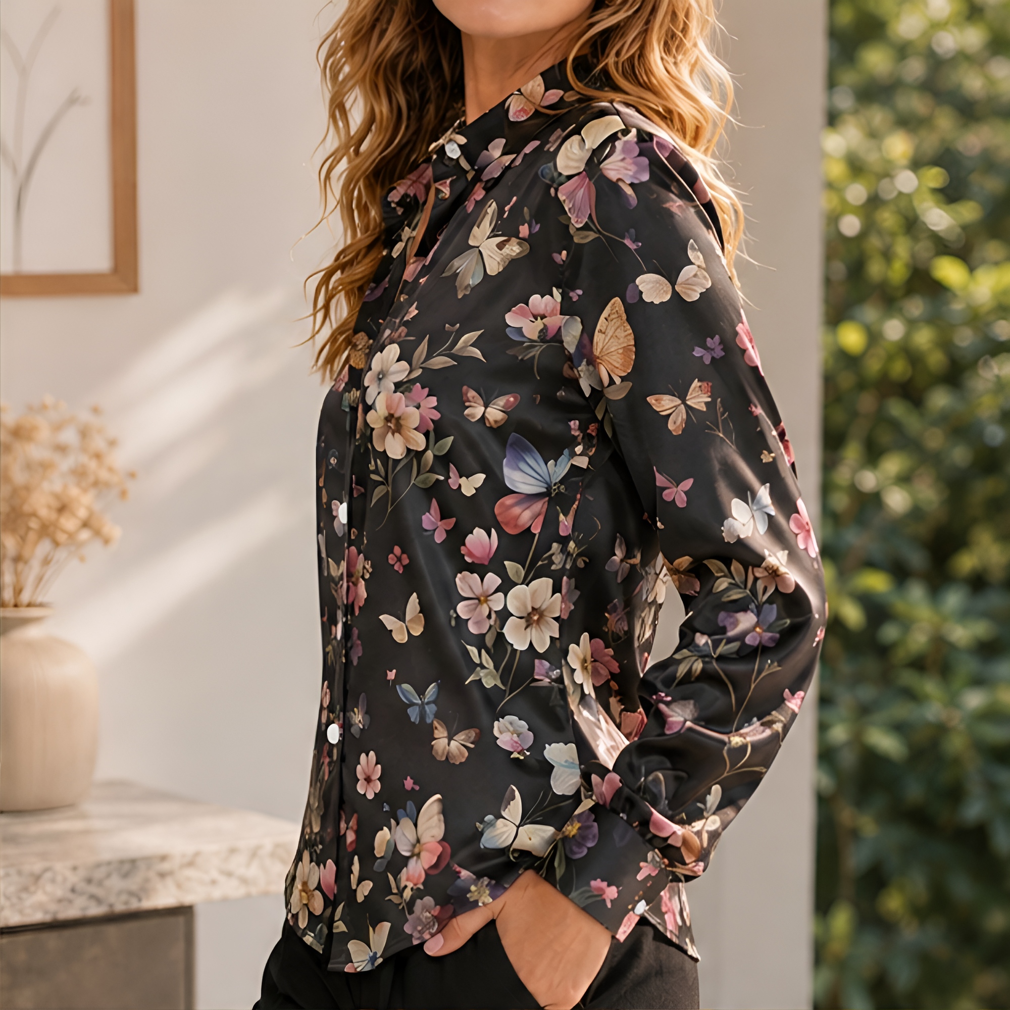 Women Loose Satin Shirt Long S - Fashion Streetwear avaliação e preço