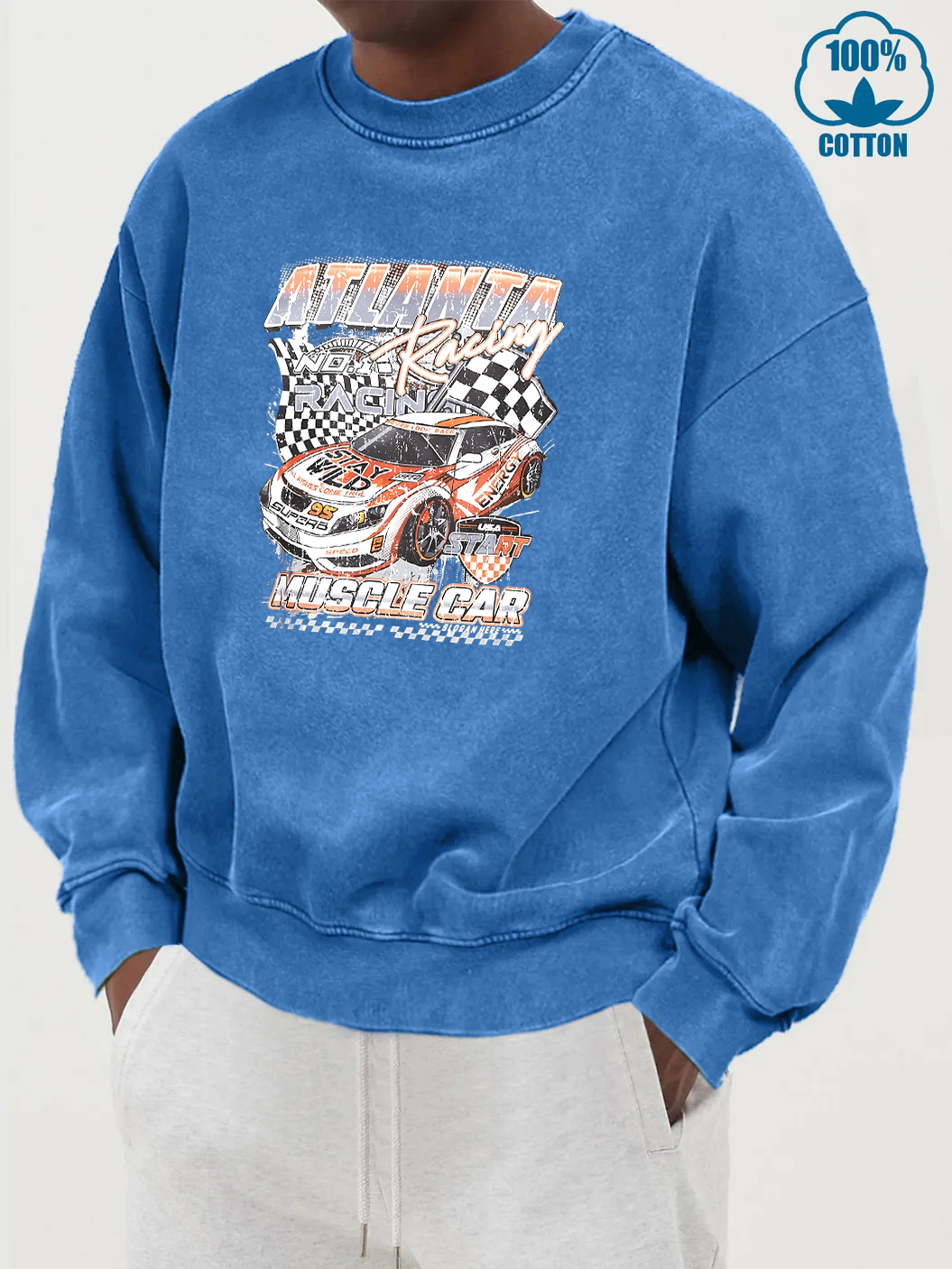 Atlanta Racing Car Print Male  - Street Fashion Atlanta avaliação e preço