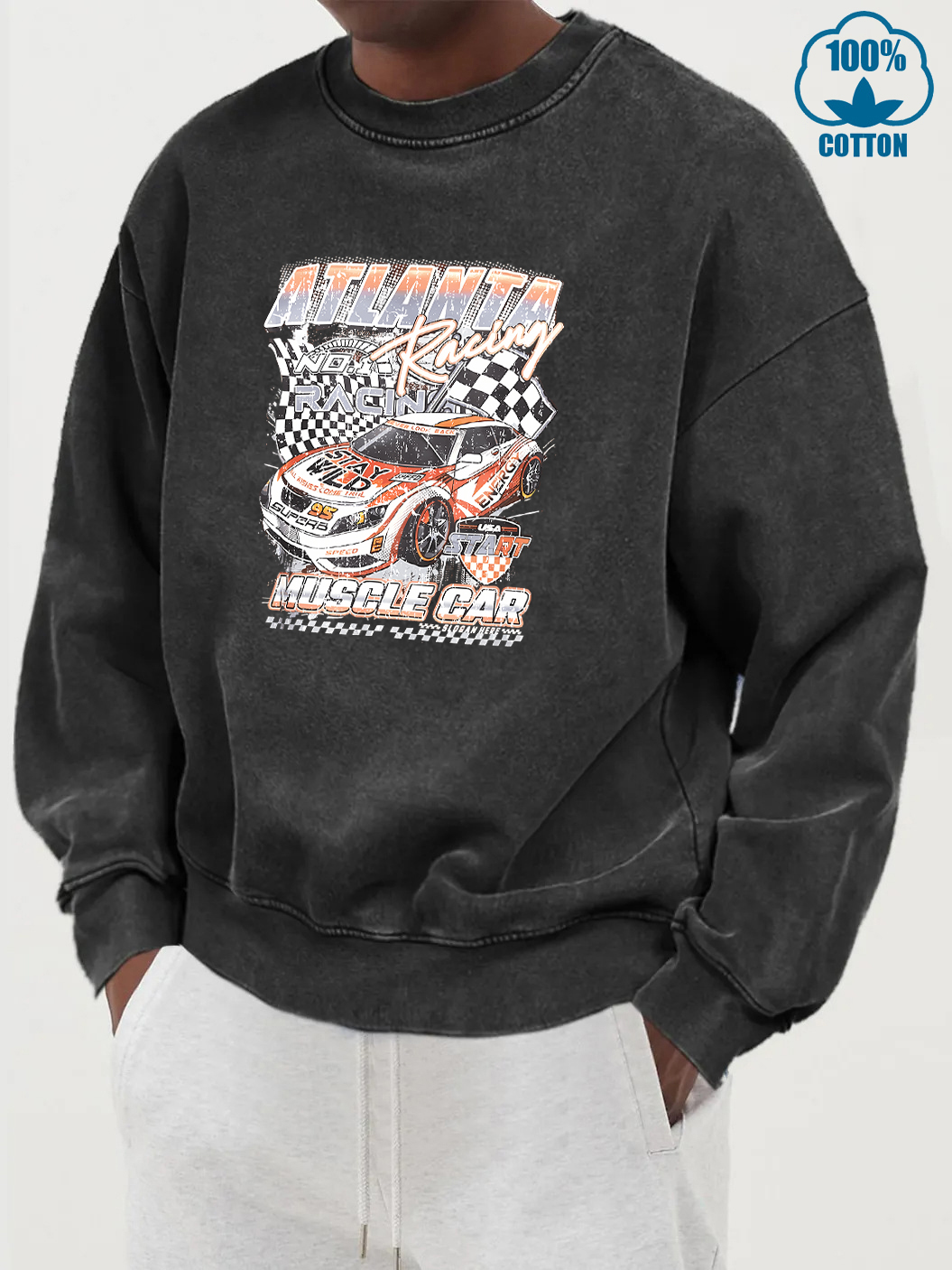 Atlanta Racing Car Print Male  - Street Fashion Atlanta avaliação e preço