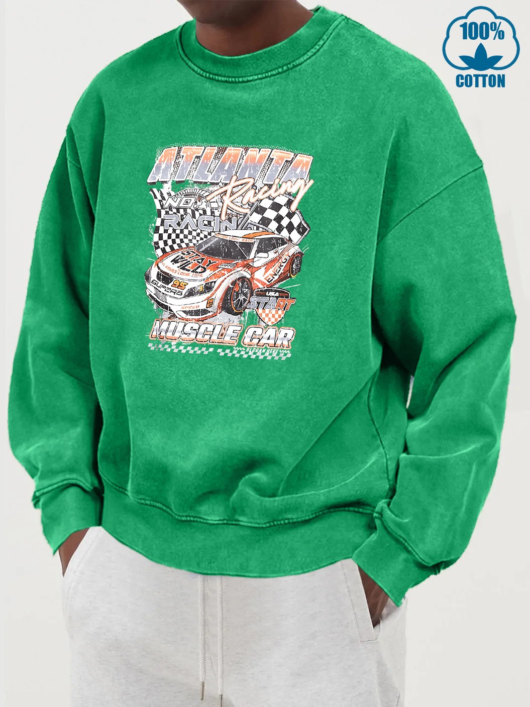 Atlanta Racing Car Print Male  - Street Fashion Atlanta avaliação e preço