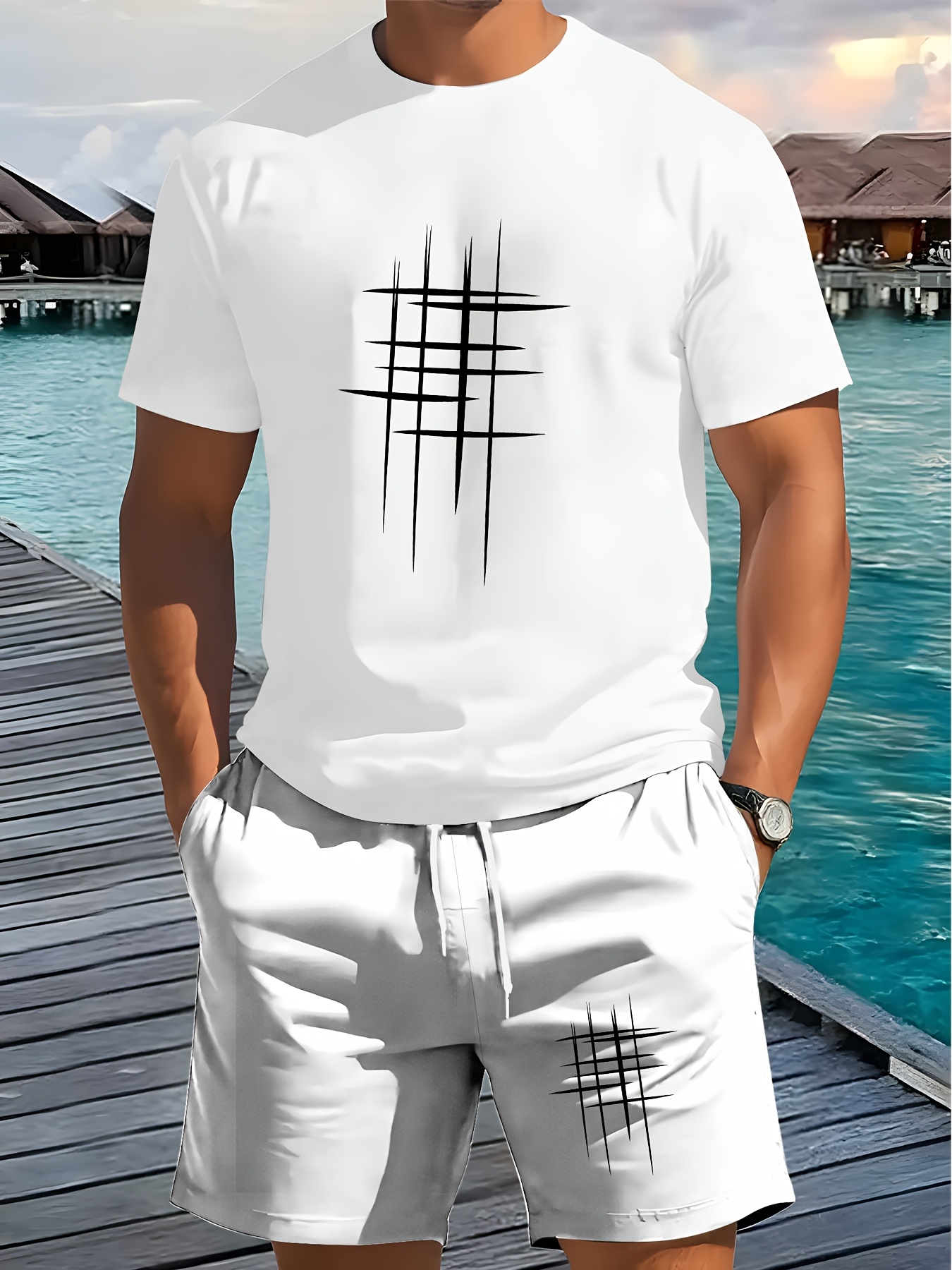 2026 Summer New Men's Short-Sl - Street Fashion For 2026 avaliação e preço