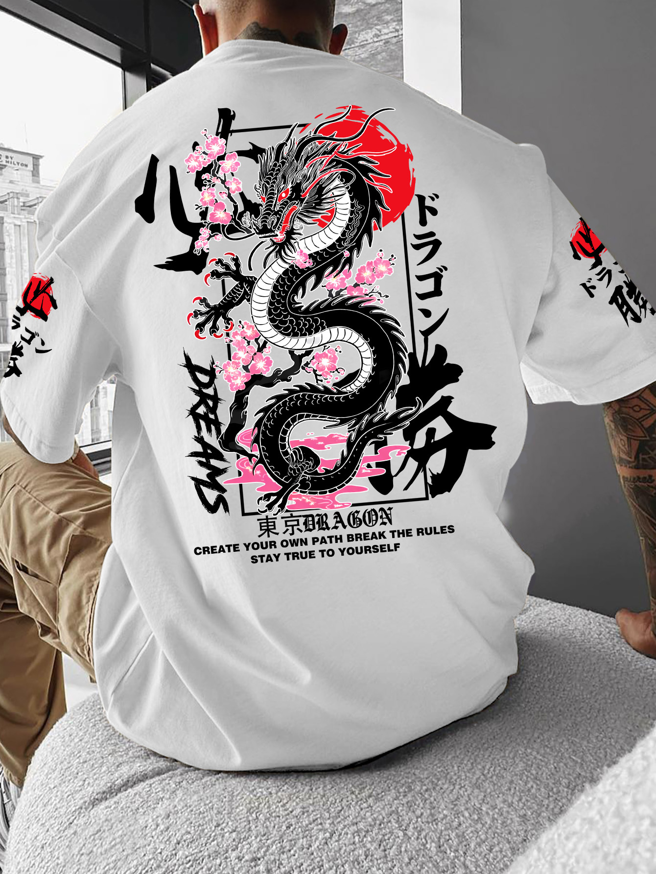 New Men Summer T-shirt  Street - Street Fashion In Tokyo avaliação e preço