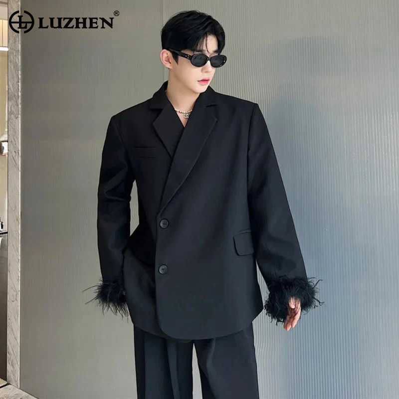 LUZHEN Men's Fashion Coat Feat - Street Fashion Reviews avaliação e preço
