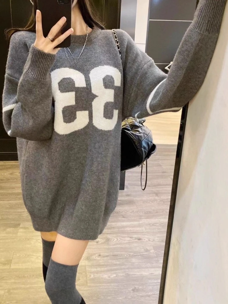 Y2K Vintage Knitted Sweater Wo - Fashion Streetwear avaliação e preço