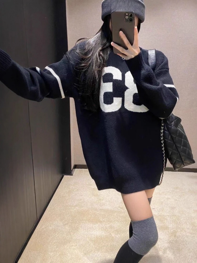 Y2K Vintage Knitted Sweater Wo - Fashion Streetwear avaliação e preço