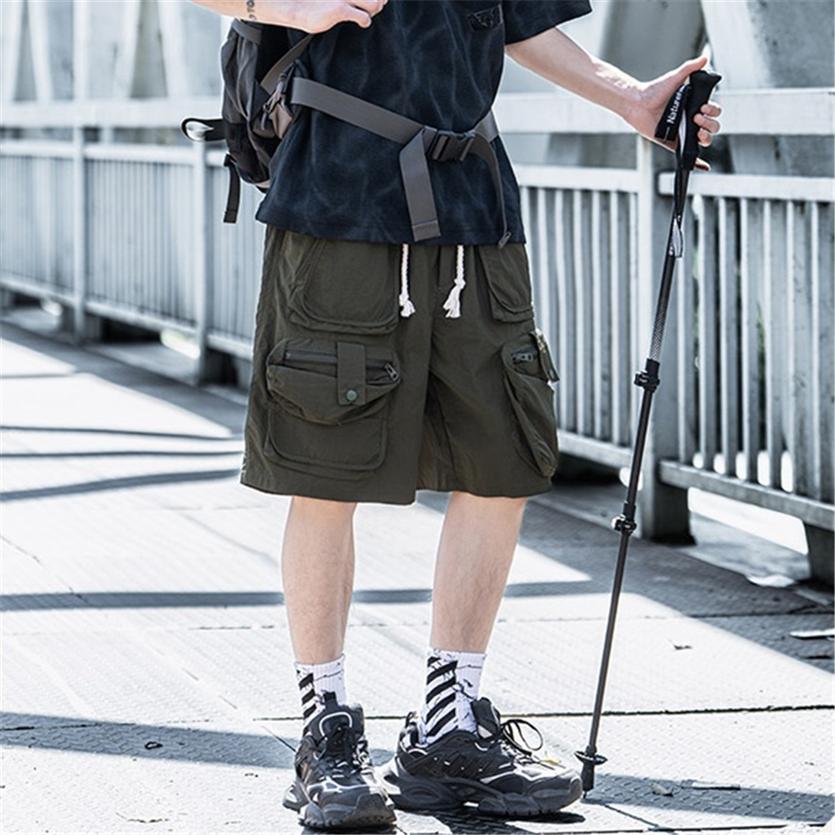 Summer Tactical Short Men Punk - Techwear Pants Tactical avaliação e preço