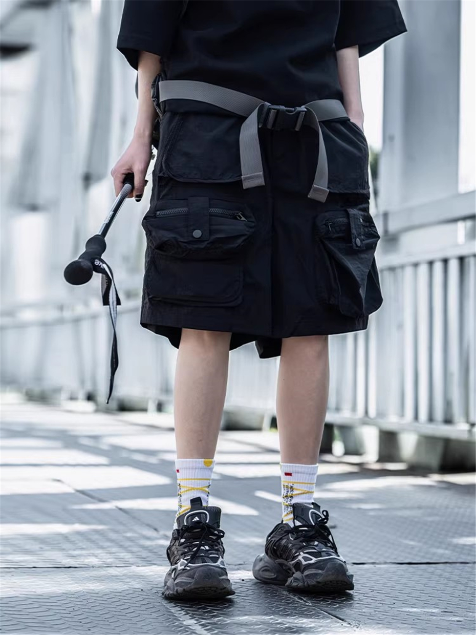 Summer Tactical Short Men Punk - Techwear Pants Tactical avaliação e preço