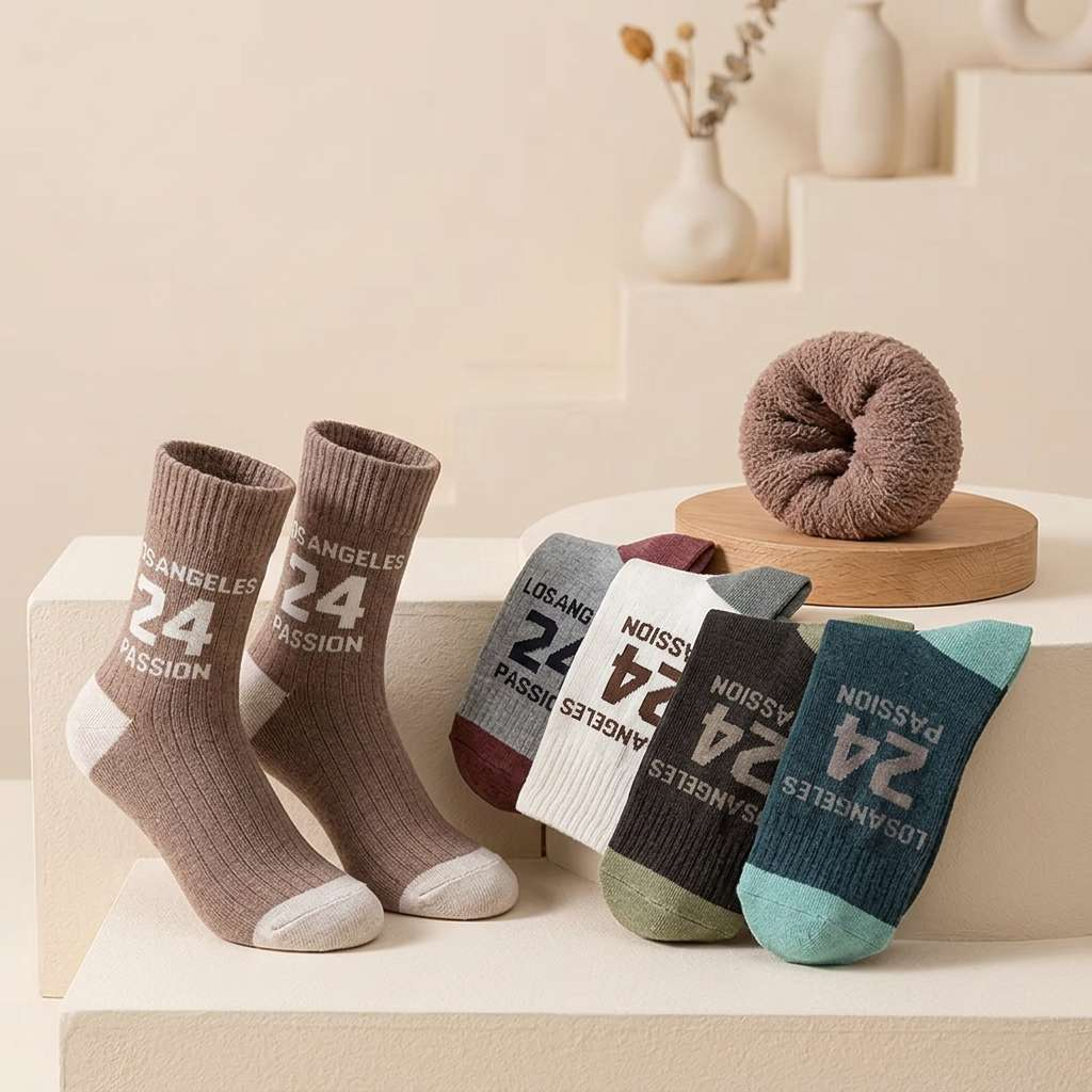 5 Pairs Boys Mid-Calf Socks, F - Street Fashion For Boy avaliação e preço