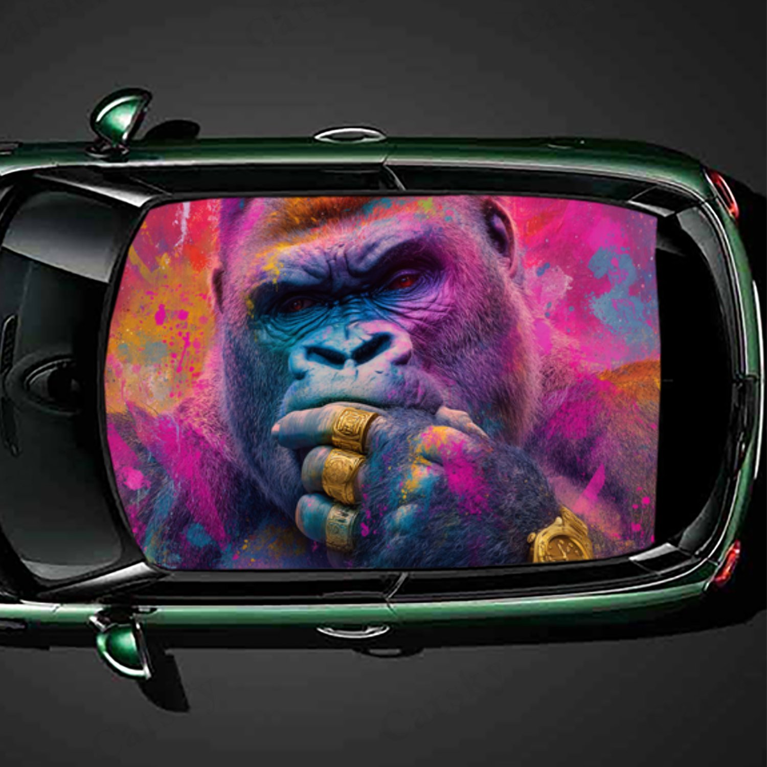 Fashionable Street Art Chimp M - Street Fashion Pose avaliação e preço