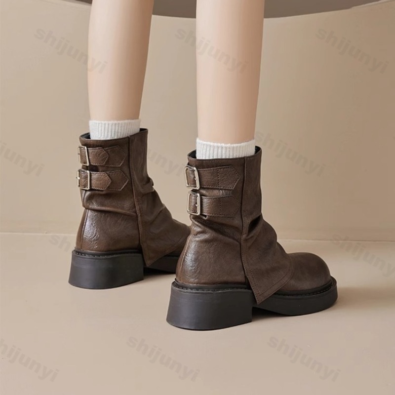 Women Short Boots 2025 Autumn  - Street Fashion Trends 2025 avaliação e preço
