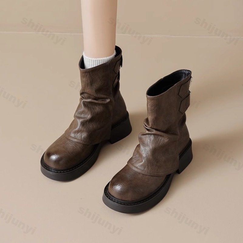 Women Short Boots 2025 Autumn  - Street Fashion Trends 2025 avaliação e preço