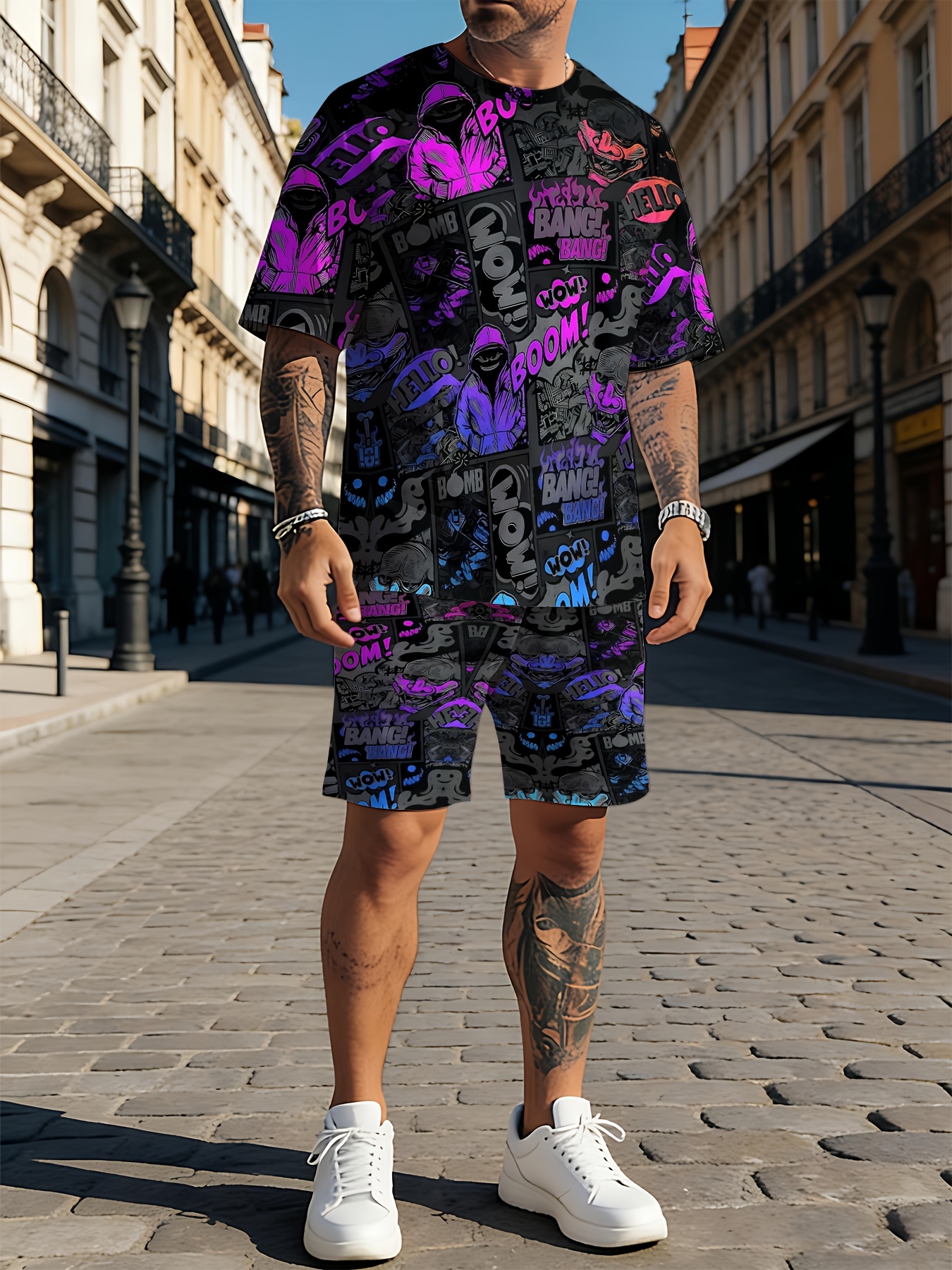 2026 Summer New Men's Short-Sl - Street Fashion For 2026 avaliação e preço
