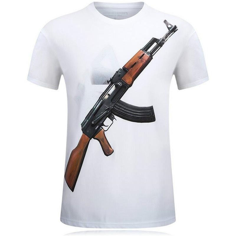 Tough Guy Style 3D Print T-shi - Street Fashion For Short Guys avaliação e preço
