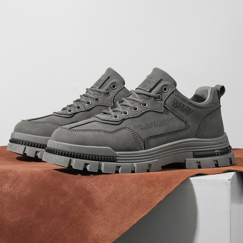 Men's Thick Sole Work Boots No - Street Fashion Walk avaliação e preço