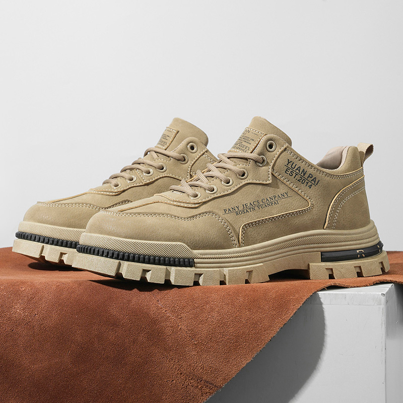 Men's Thick Sole Work Boots No - Street Fashion Walk avaliação e preço