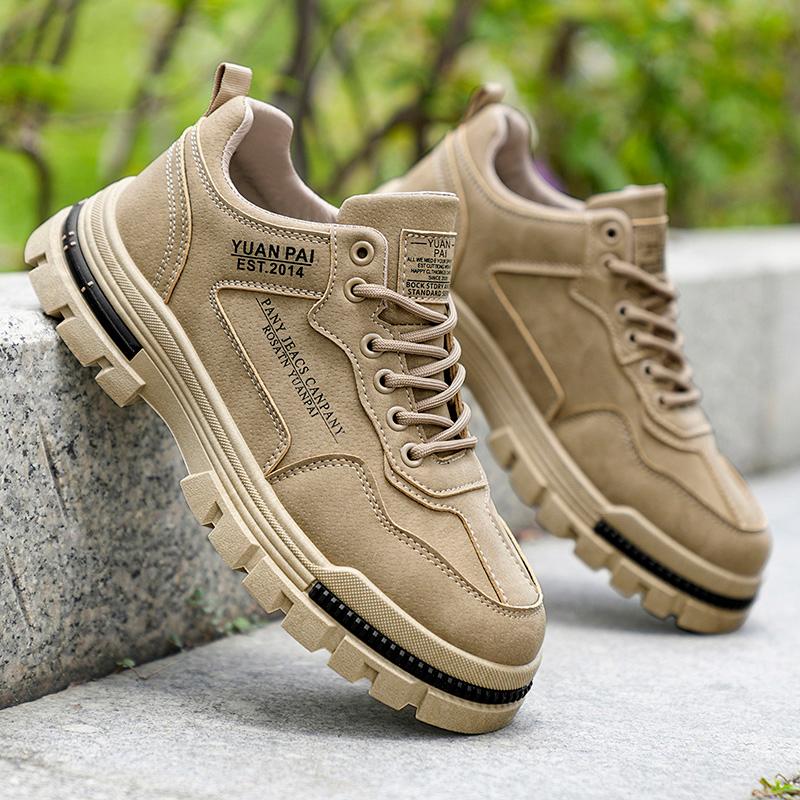 Men's Thick Sole Work Boots No - Street Fashion Walk avaliação e preço