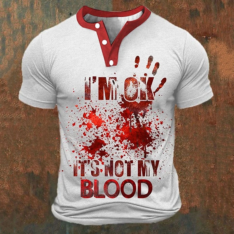Funny 3D Letter Print Men's He - Street For Fashion avaliação e preço