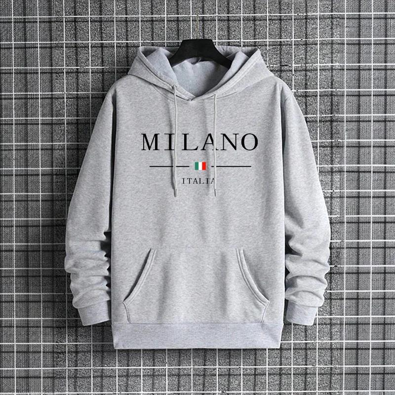 Italy Milan Fashion Men's Hood - Street Fashion Of Milan avaliação e preço