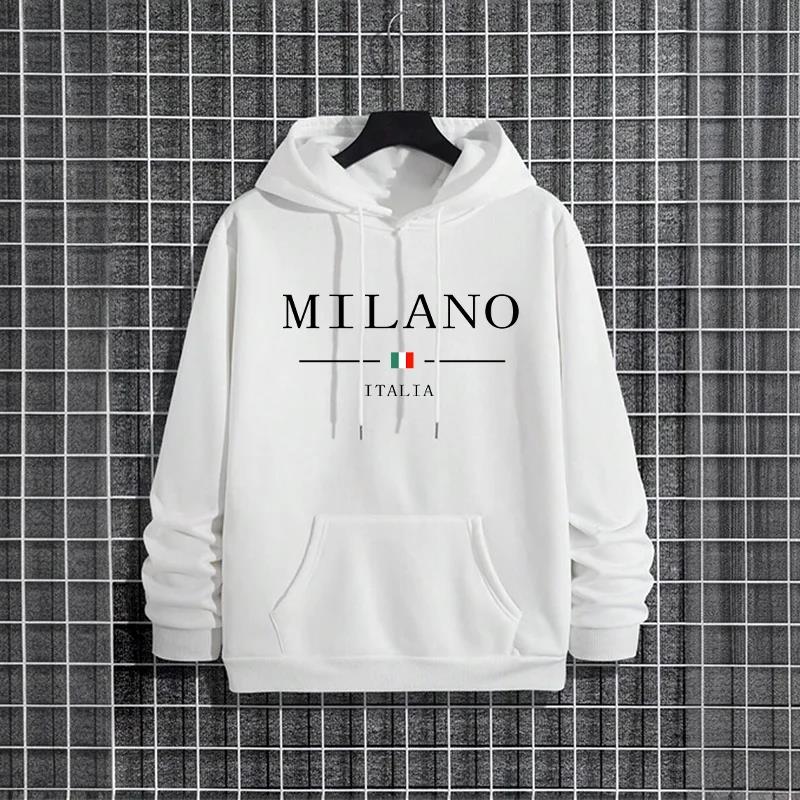 Italy Milan Fashion Men's Hood - Street Fashion Of Milan avaliação e preço