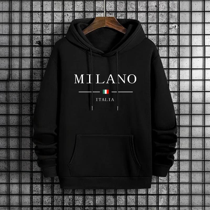 Italy Milan Fashion Men's Hood - Street Fashion Of Milan avaliação e preço