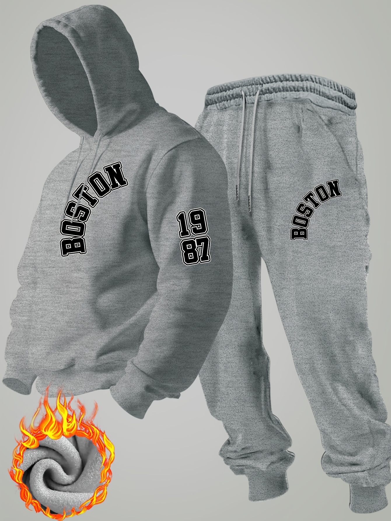 2026 new Men Winter Fleece Hoo - Fashion Streetwear avaliação e preço
