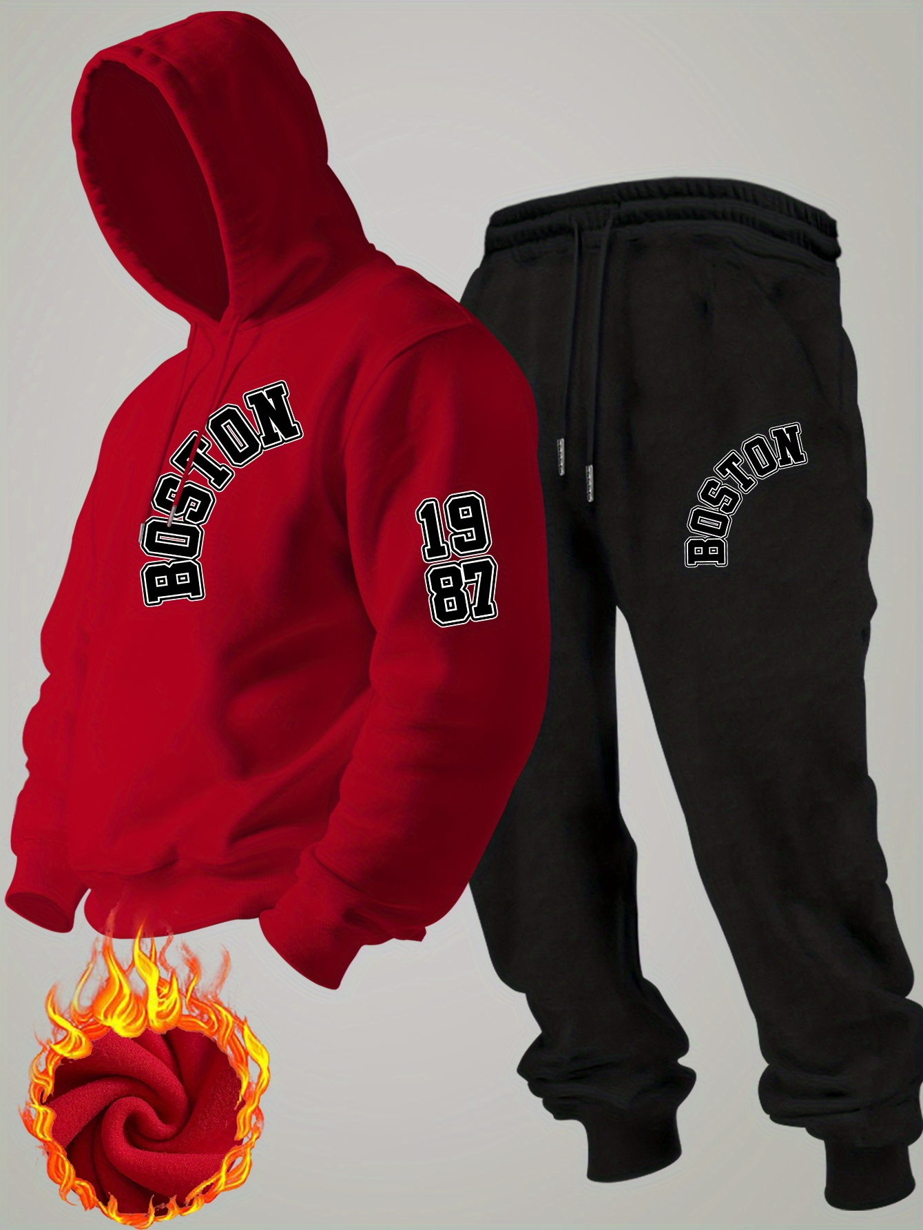 2026 new Men Winter Fleece Hoo - Fashion Streetwear avaliação e preço