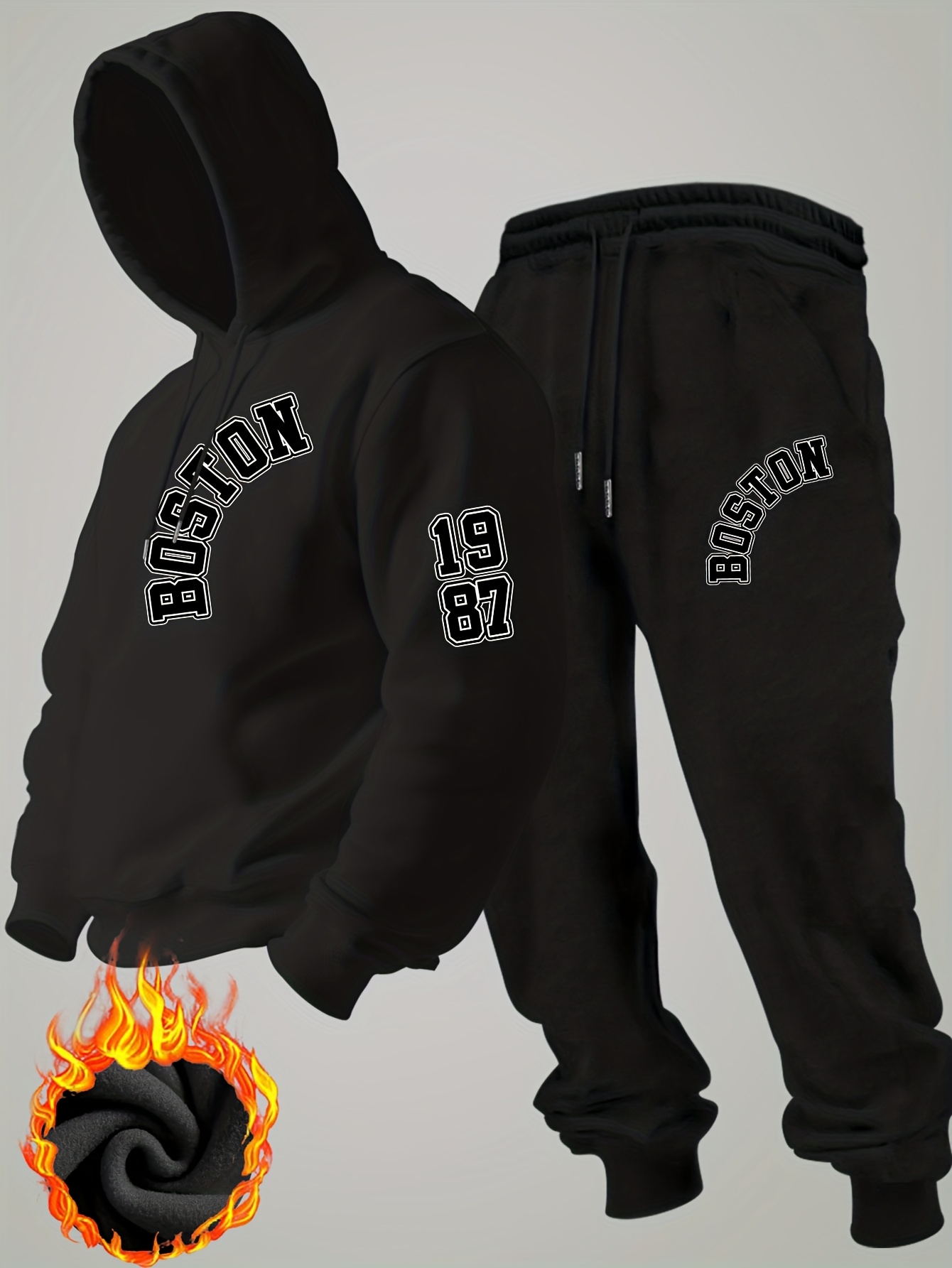 2026 new Men Winter Fleece Hoo - Fashion Streetwear avaliação e preço