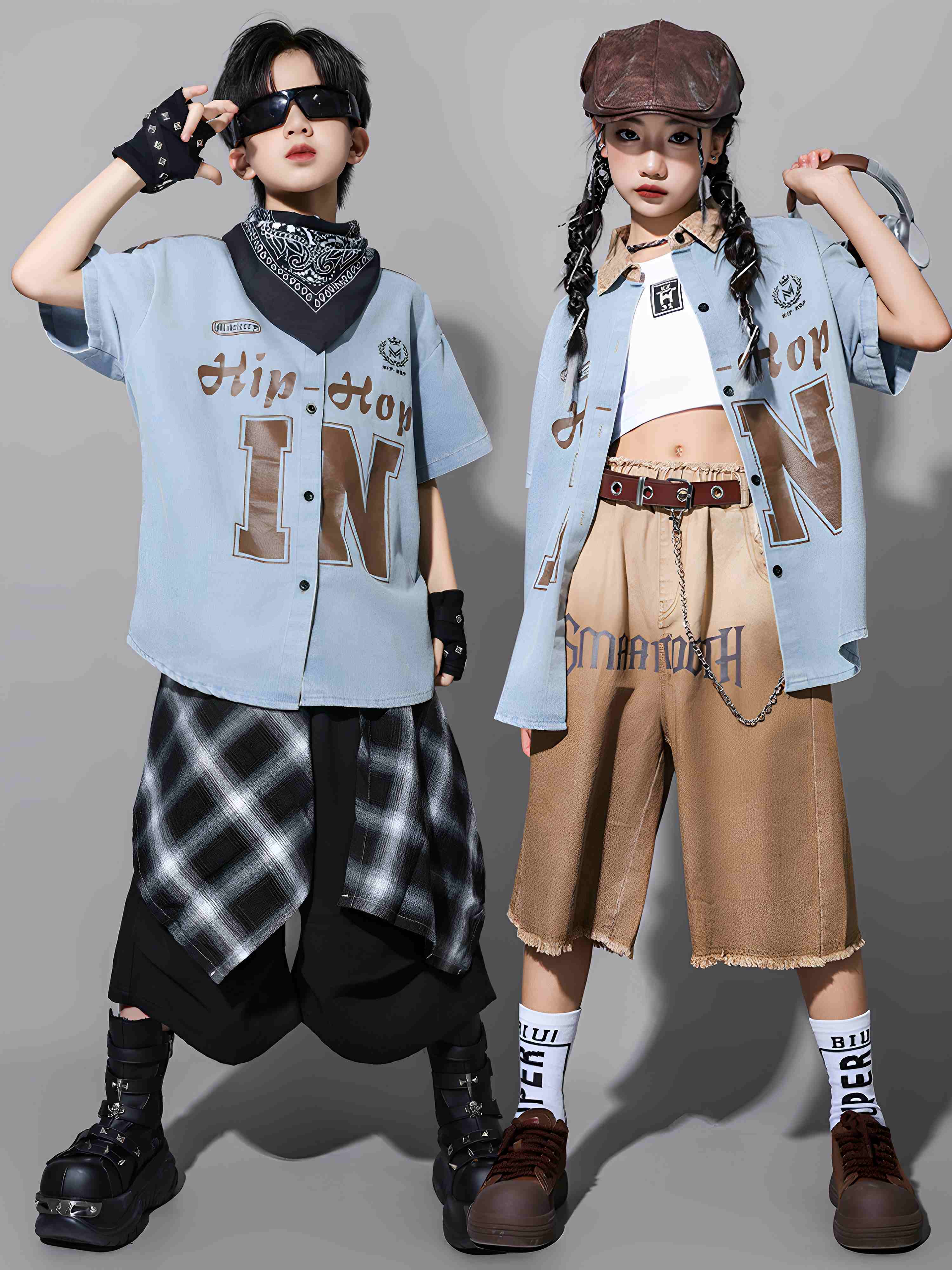 Girls Hip Hop Dance Costume Bo - Street Fashion For Boy avaliação e preço
