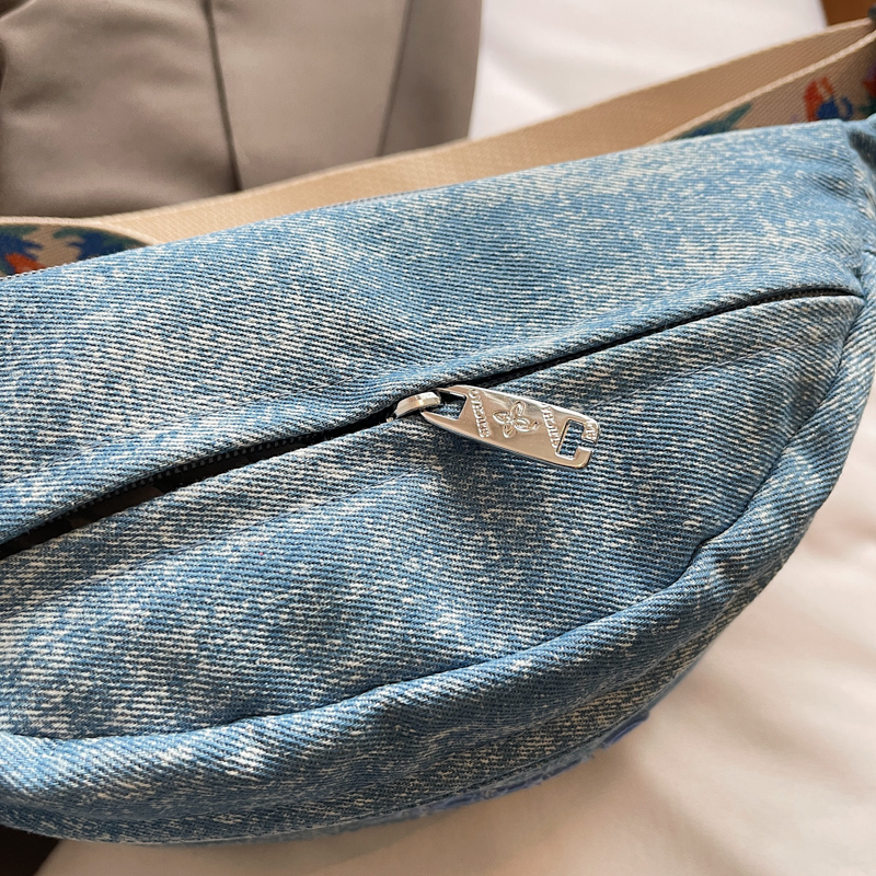 Denim Blue Chest Bags For Wome - Street Fashion Trends 2025 avaliação e preço